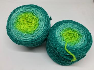 Sockenverlauf - Seegrün - Apfelgrün