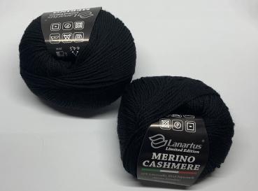 Merino-Cashmere - schwarz 50g